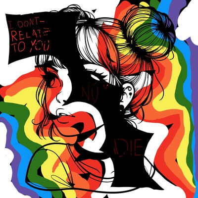 realistic girl with spacebuns