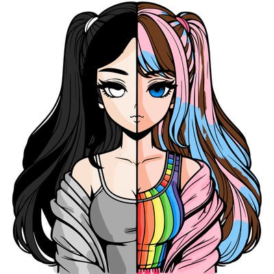 realistic girl split