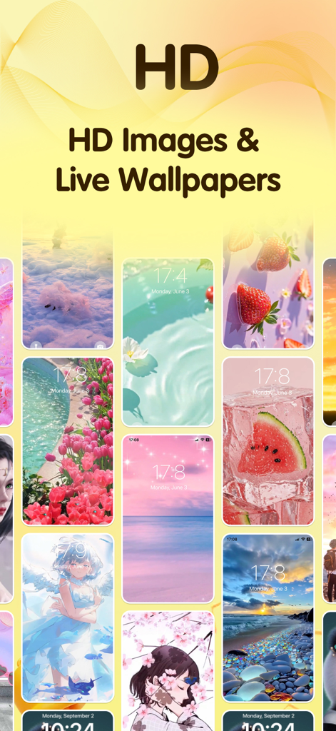 PopWallpaper-Massive & Unique - A variety of high definition and live wallpapers showing anime characters nature scenes and artistic fruit themes