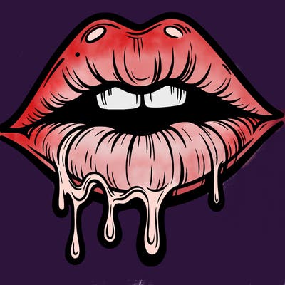 lips that look realistic and drip