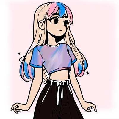 girl in a cute crop top