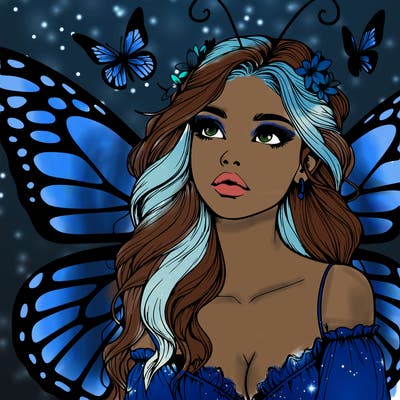 butterfly fairy realistic girl