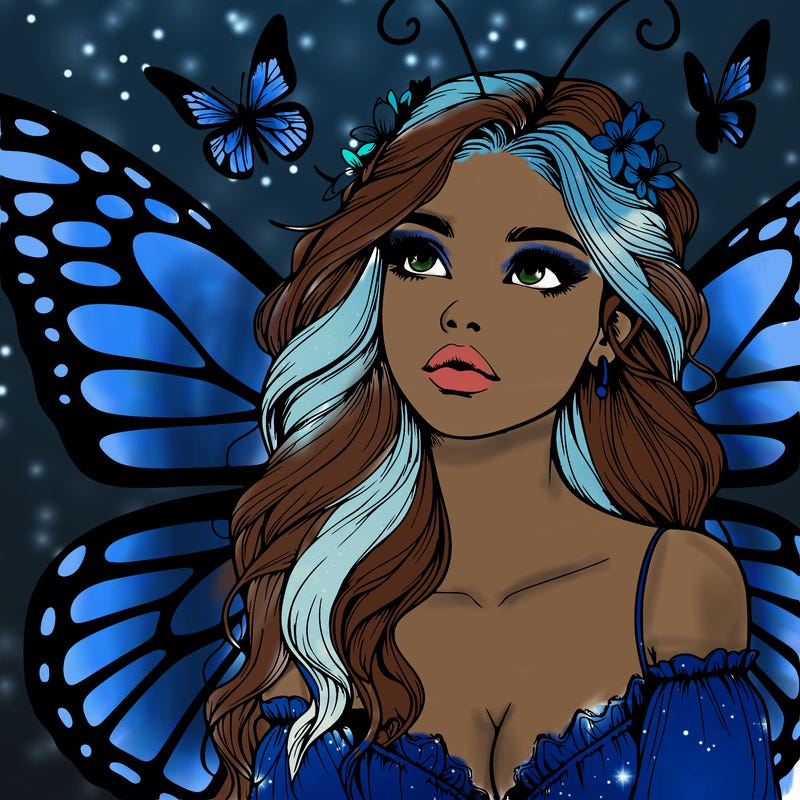 butterfly fairy realistic girl