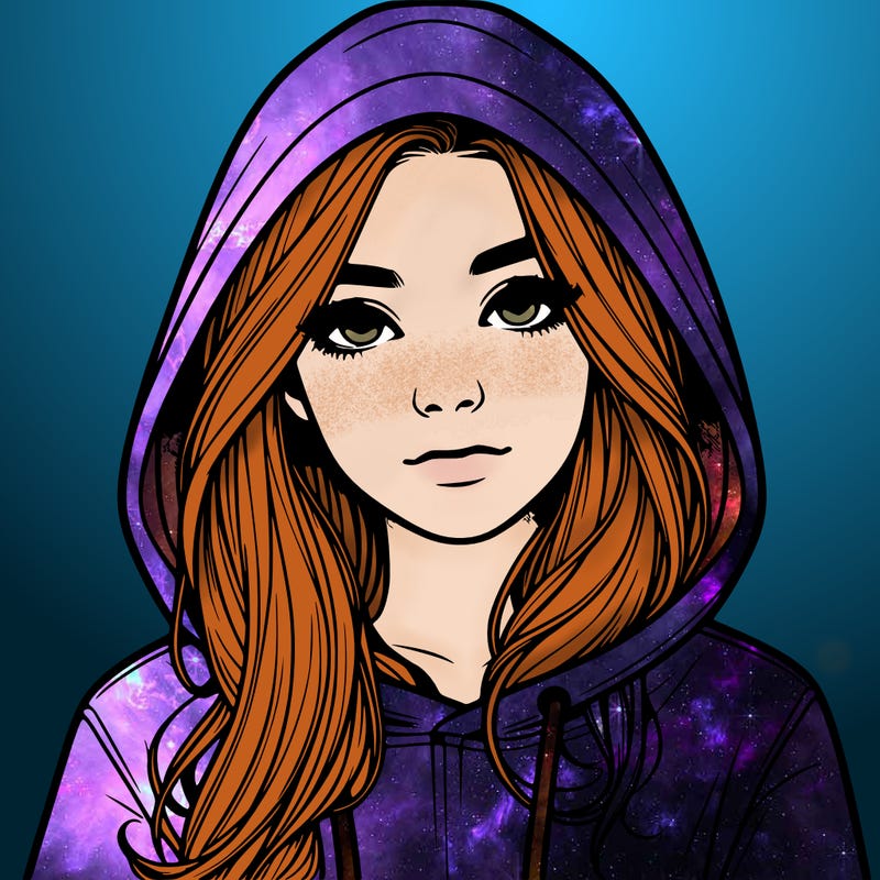 realistic girl with a hoodie