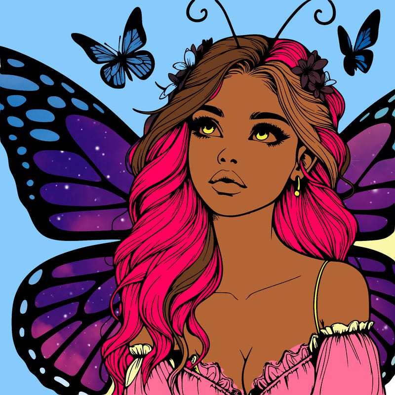 butterfly fairy realistic girl