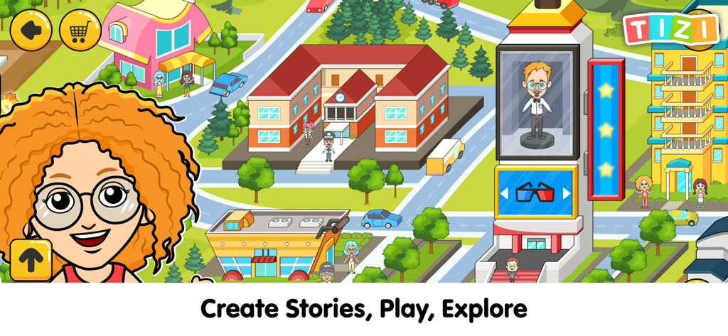 Tizi Town - My World - Eine Draufsicht auf die lebendige Cartoon-Stadt in Tizi Town My World