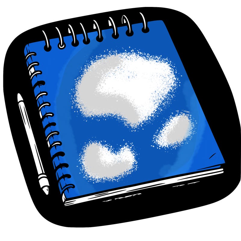 a blank sketch pad