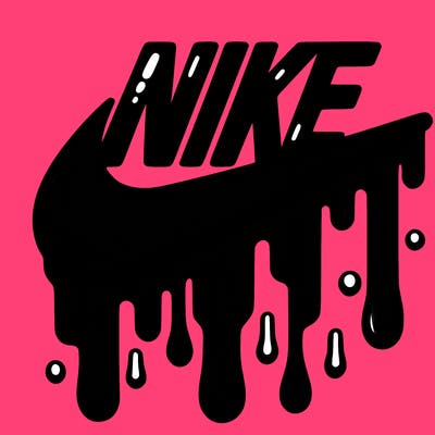 dripping nike logo