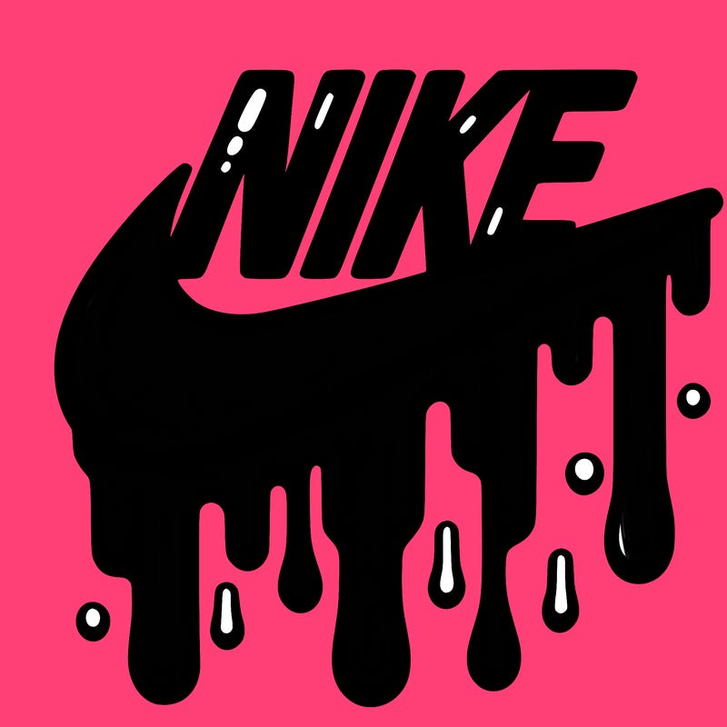 dripping nike logo