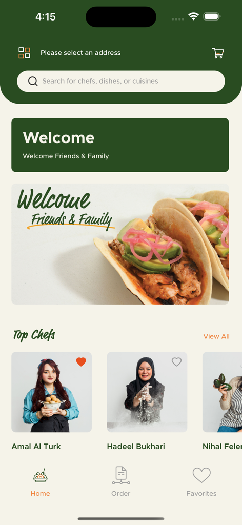 Prep'd - Prepd app home screen displaying influencer chefs and curated meal options