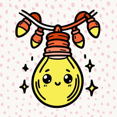 small bulb of a garland