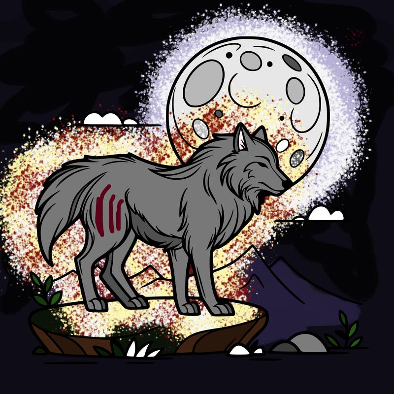 wolf moonlight