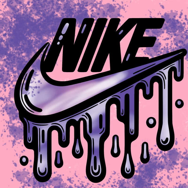 dripping nike logo