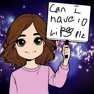 realistic girl holding up a sign