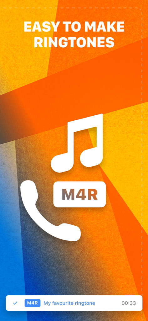 My Converter: Music & Audio - Interfaz para crear tonos de llamada M4R personalizados para iPhone en la aplicación My Converter