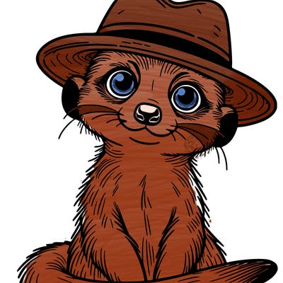 meerkat with hat