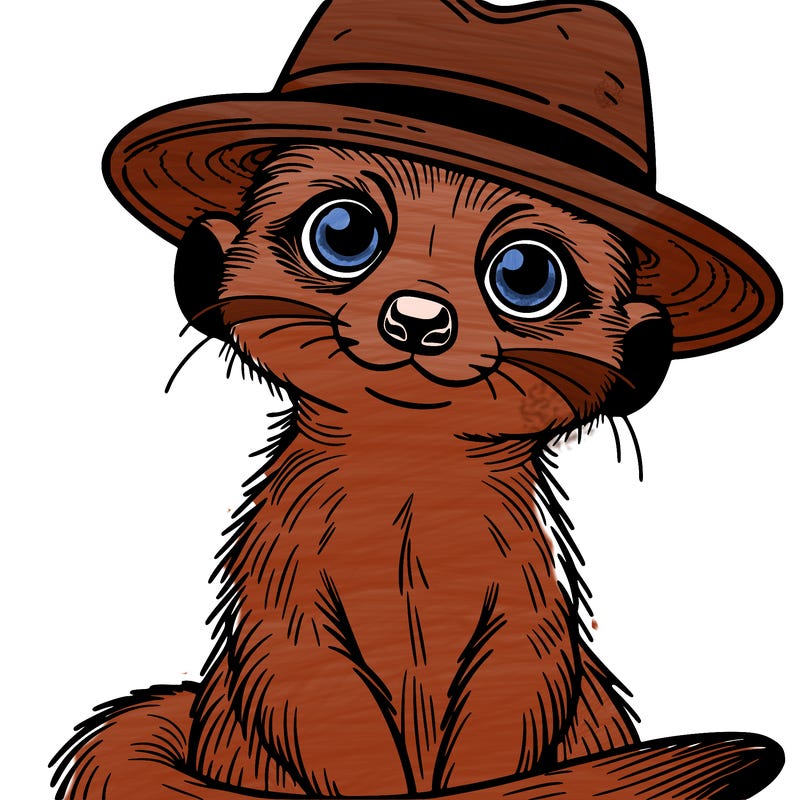 meerkat with hat
