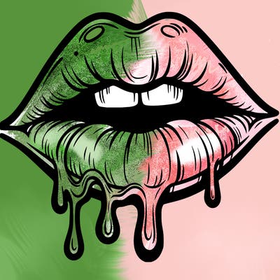 lips that look realistic and drip