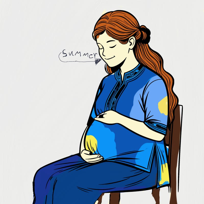 realistic pregnant woman