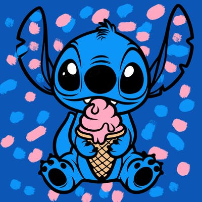 stitch holding ice cream