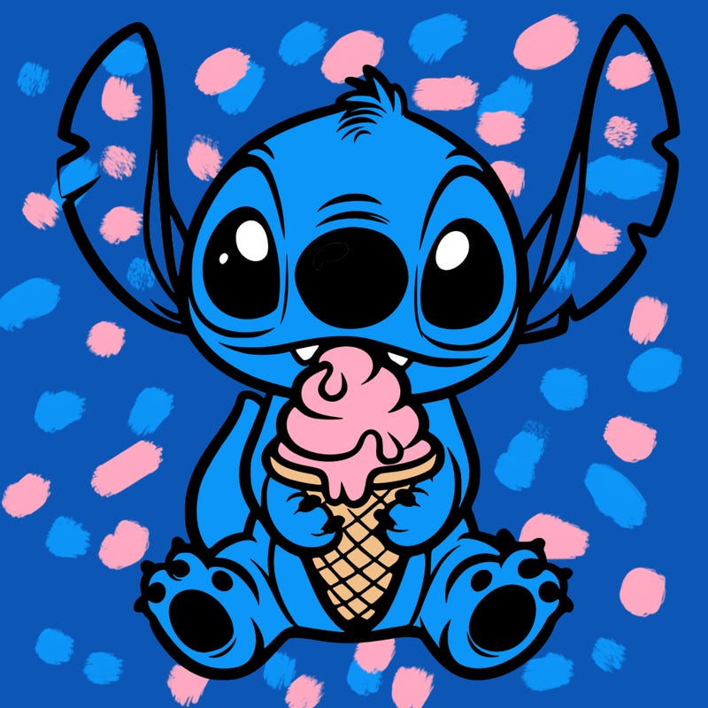 stitch holding ice cream