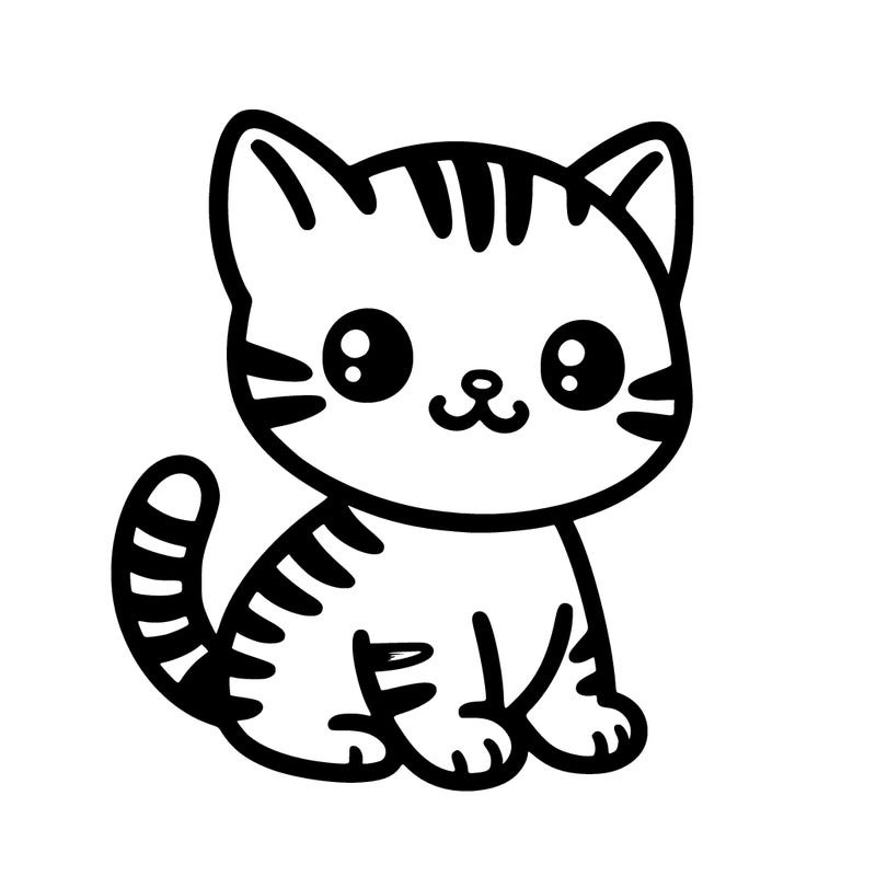 yellow kitten with stripes