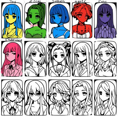 girls that look diffrent anime