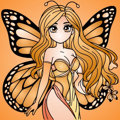 butterfly woman