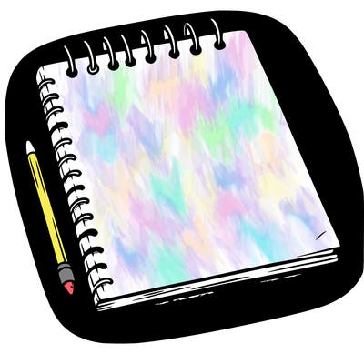 a blank sketch pad