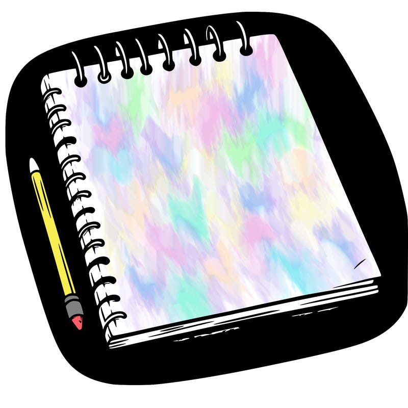 a blank sketch pad