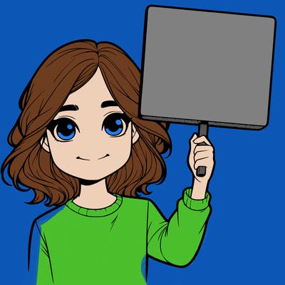 realistic girl holding up a sign