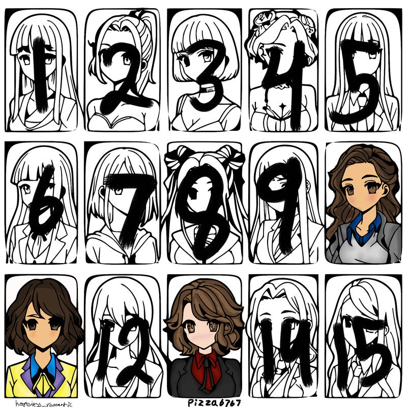 girls that look diffrent anime