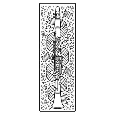 Celebrate love and music with this vibrant Clarinet Pride bookmark coloring page, adorned with festive ribbons and symbols of unity. It's the perfect creative activity to mark Pride Month and add a personal touch to your favorite books.