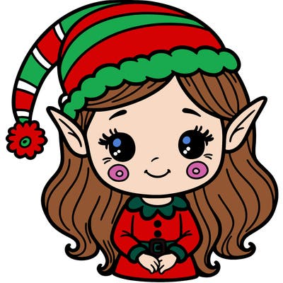 christmas elf girl