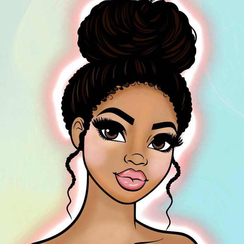beautiful black woman with an up do hairstyle