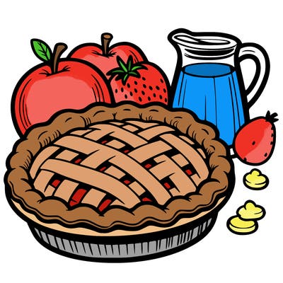 a pie of food