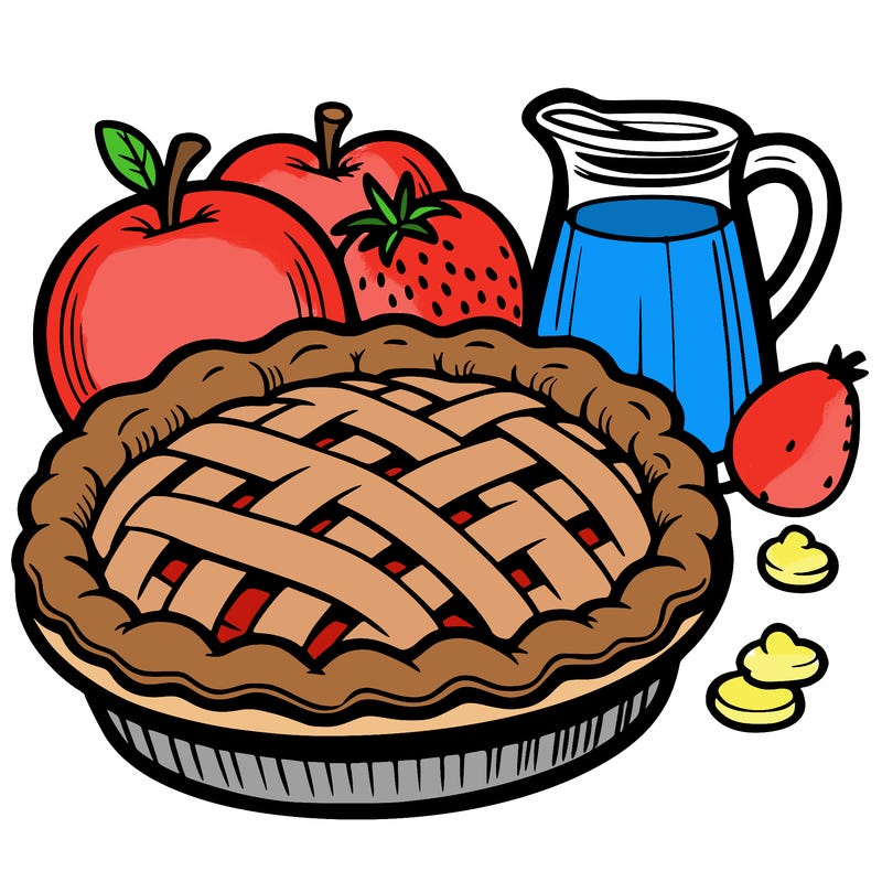 a pie of food
