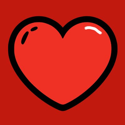a blank heart