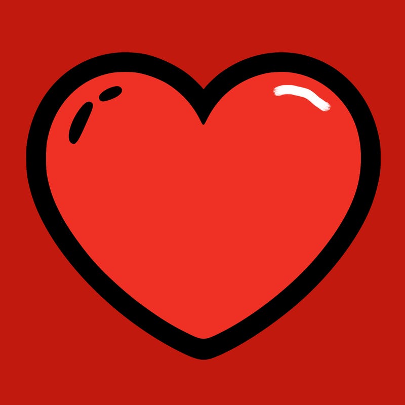 a blank heart