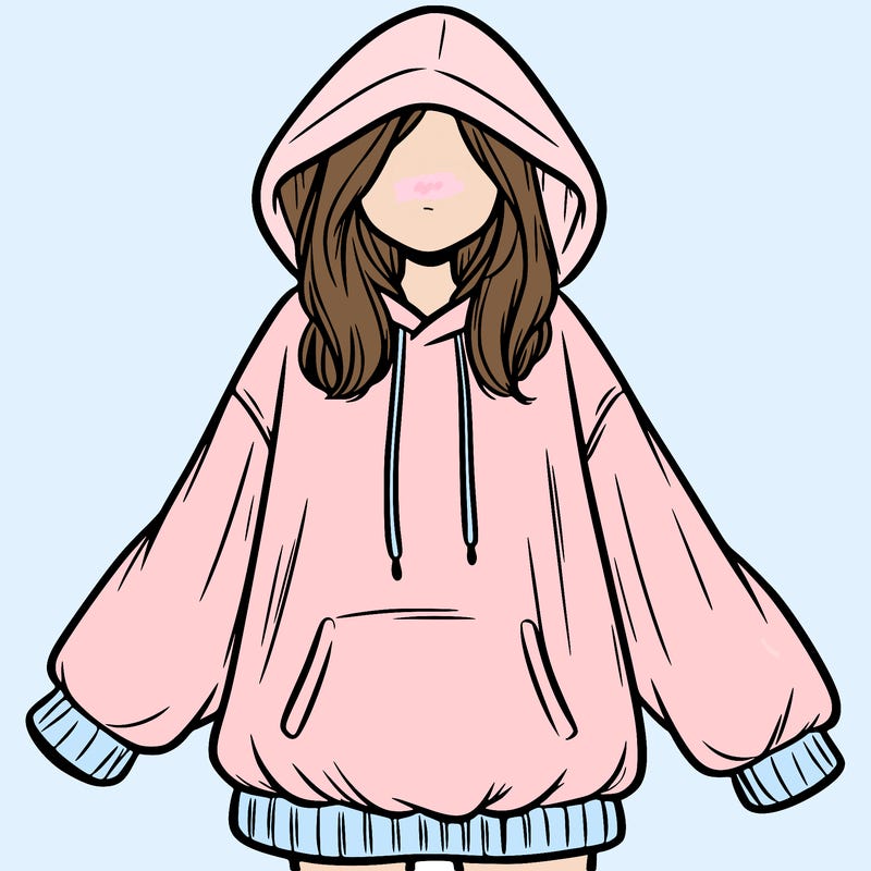 girl in oversized hoodie
