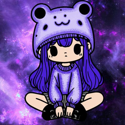 a girl wearing a frog hat and some frog socks