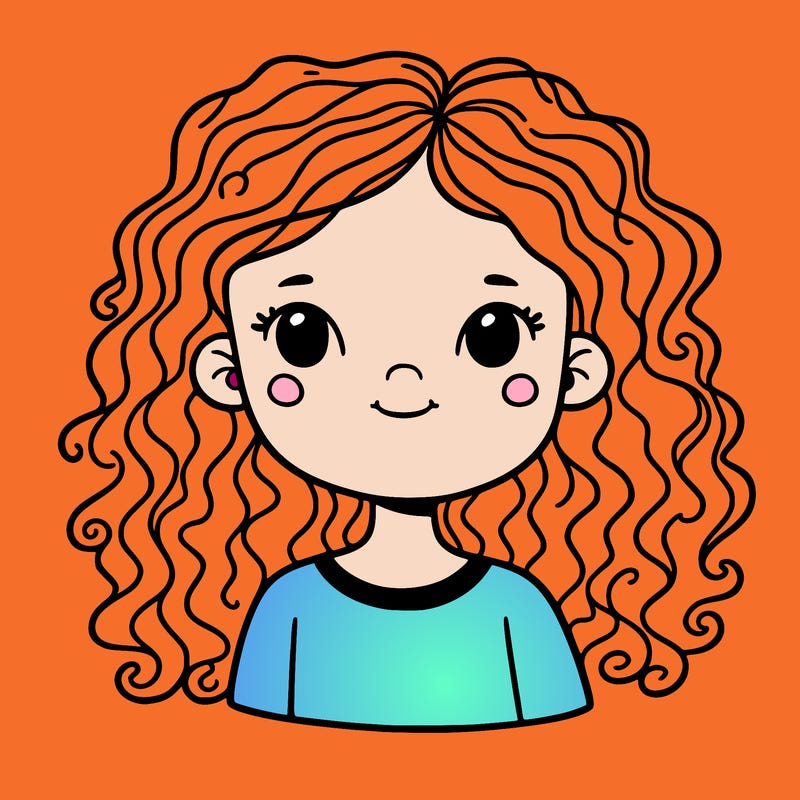 girl curly hair