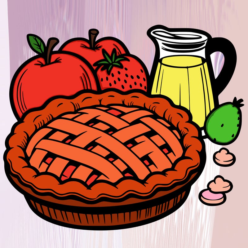a pie of food