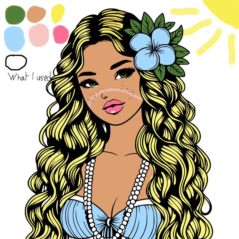 realistic beautiful hawaiian woman,long dress,haku lei, lips