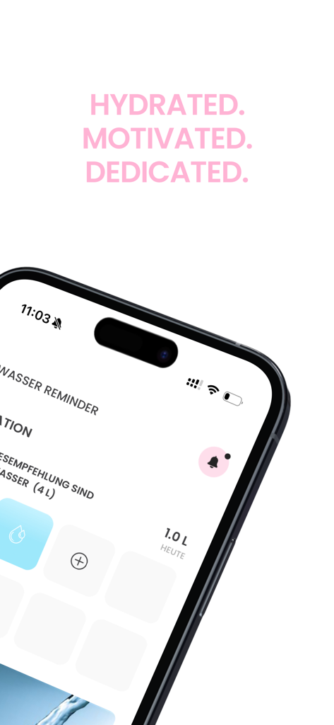 SHAPE by Sarah Harrison - Hydration tracking and water reminder screen on the SHAPE by Sarah Harrison app