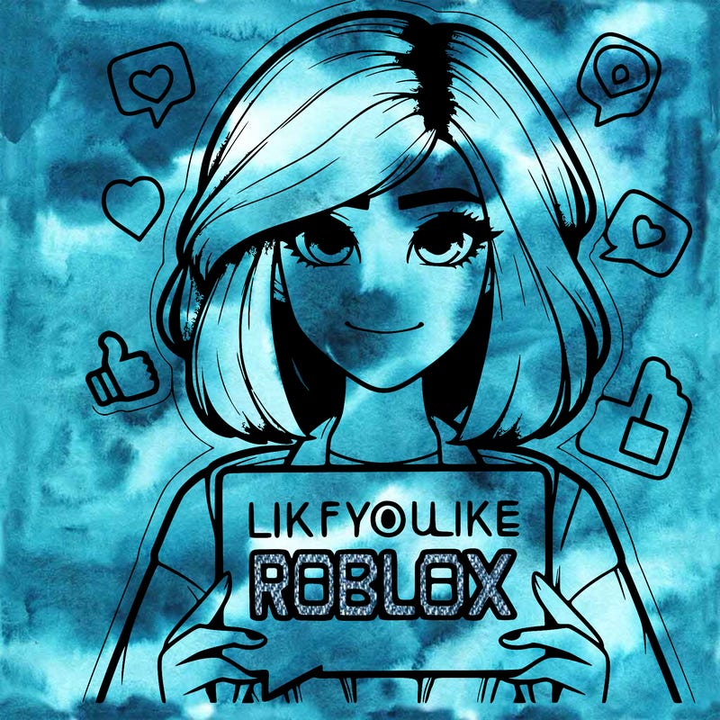 realistic girl saying like if you like roblox