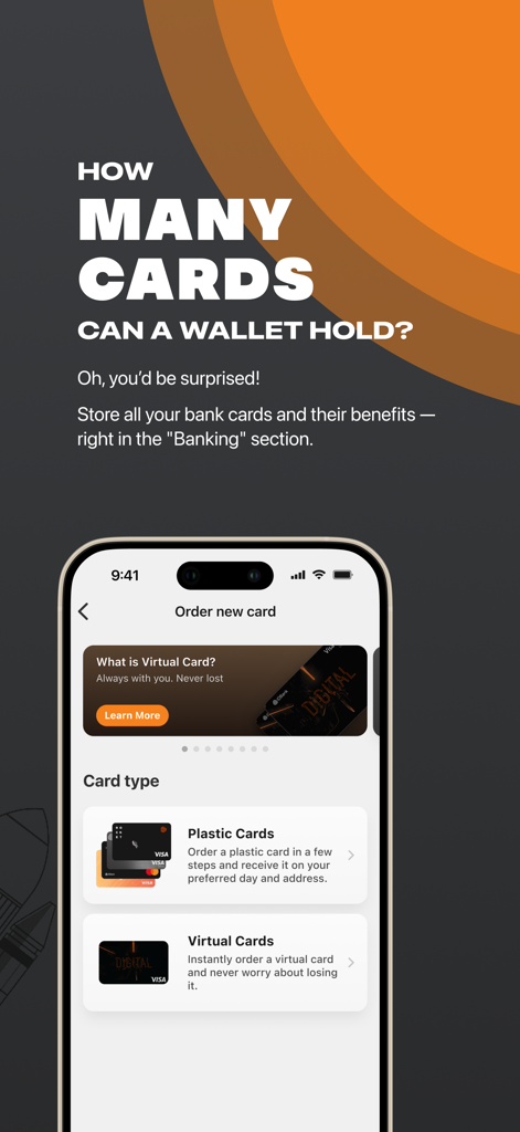 Idram & IDBank - Interface of the Idram and IDBank mobile app showing options to order plastic and virtual bank cards