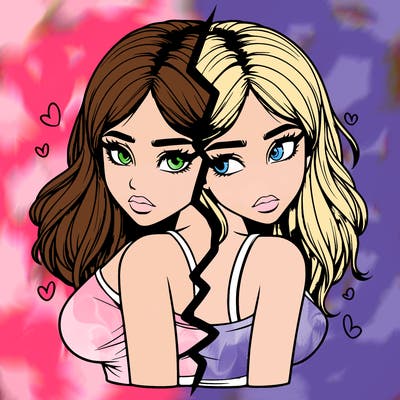 realistic girl split