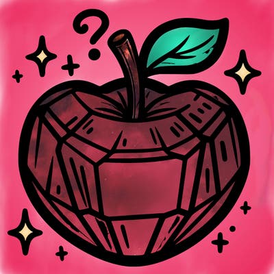 very shiny crystal apple
