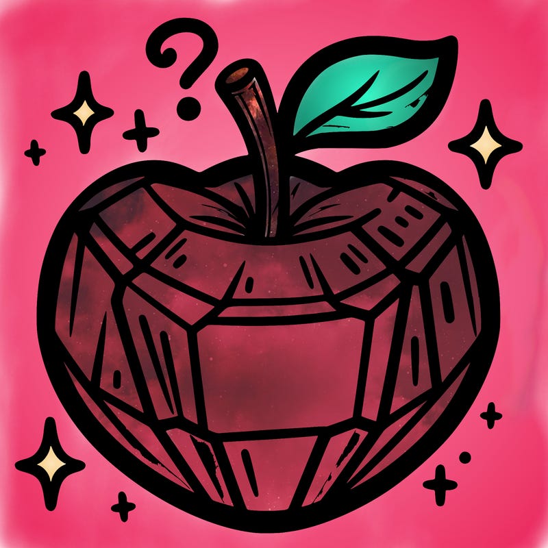 very shiny crystal apple
